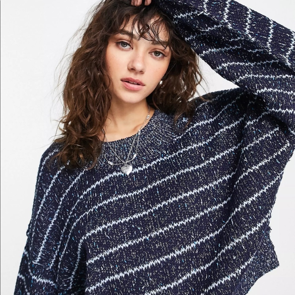 FREE PEOPLE Starlight Striped Sweater Size XSmall NEW - Picture 8 of 8